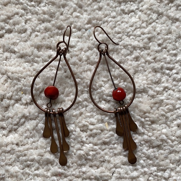 💥3 for $30💥 Earrings from Brazil with stones - Picture 2 of 4